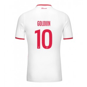 Billiga AS Monaco Aleksandr Golovin #10 Hemmatröja 2024-25 Kortärmad